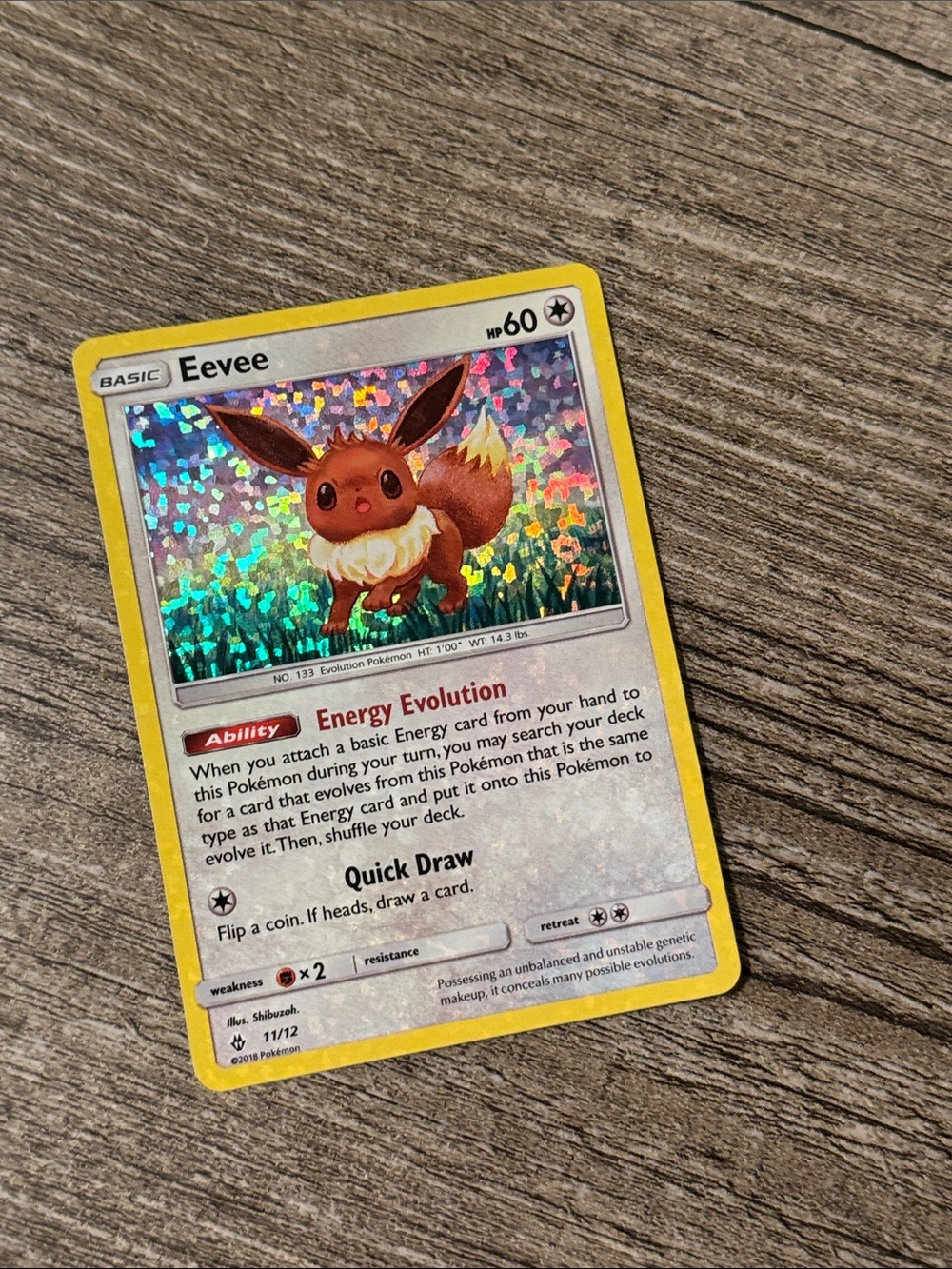 Eevee Pokémon card